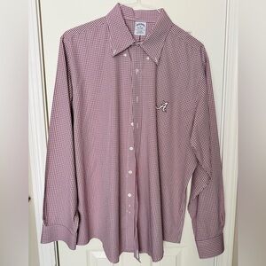BROOKS BROTHERS University of Alabama Red & White Checkered Button Down Shirt